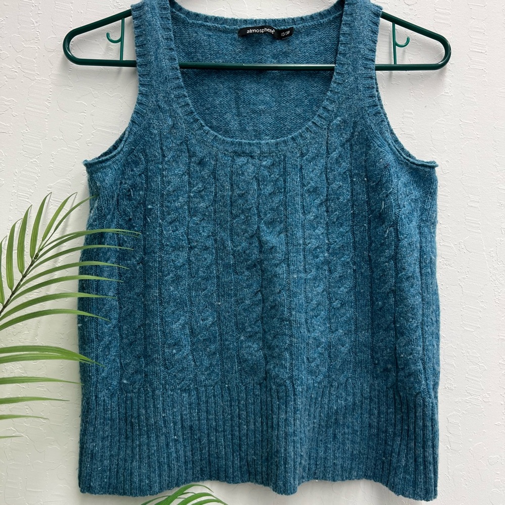 Atmosphere Teal Blue Knit Vest